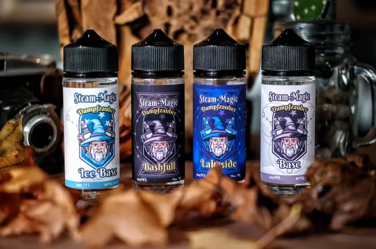 Vier verschiedene Dampfzauber Liquids